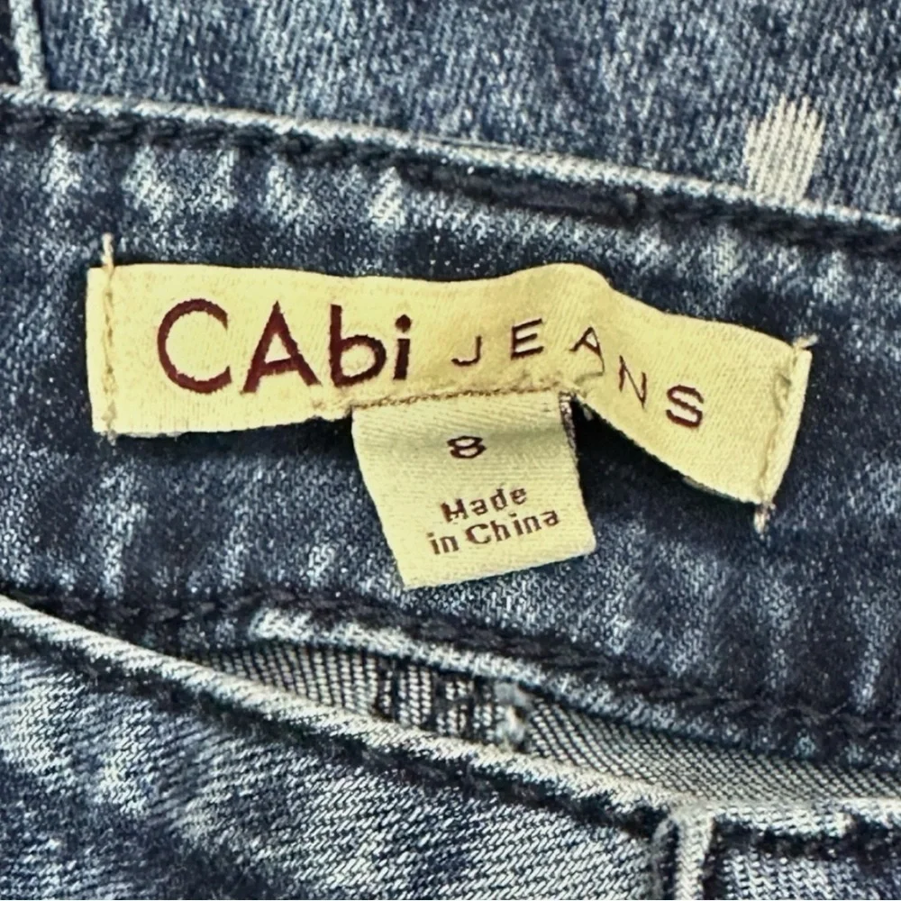 Cabi- Skinny Mid Rise Distressed Jeans- Size 8